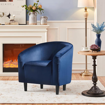 Yaheetech Accent Barrel Chair Boucle Fabric Club Chair