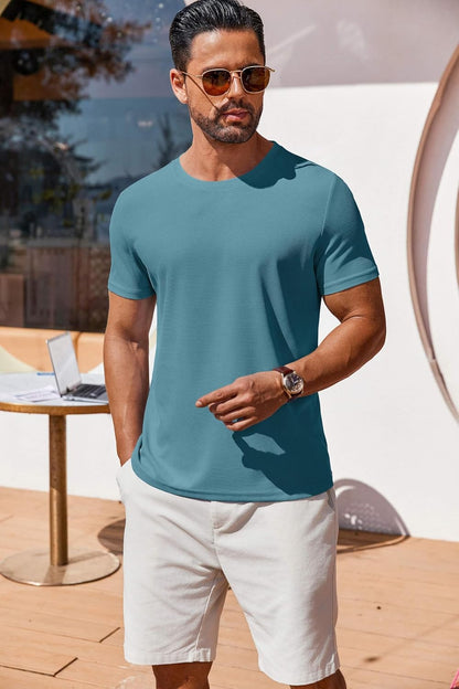 T Shirt Short Sleeve Crew Neck T-Shirt Casual Summer Basic Tee Shirts