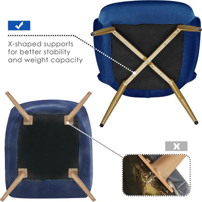 Yaheetech PU Leather Armchair Modern Accent Chair with Metal Legs