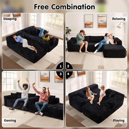 104" Cloud Sectional Couch with L-Shape Chaise