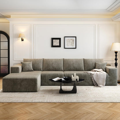107.5" Cloud Modular Sectional Sofa with 1 Ottoman