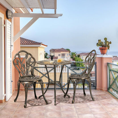 Yaheetech 3-Piece Outdoor Bistro Set w/Floral Design