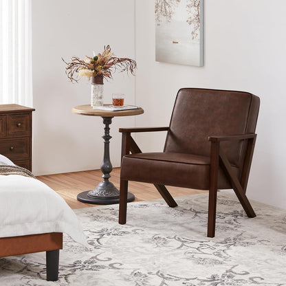 Yaheetech Accent Chair Armchair with Strong Wood Frame