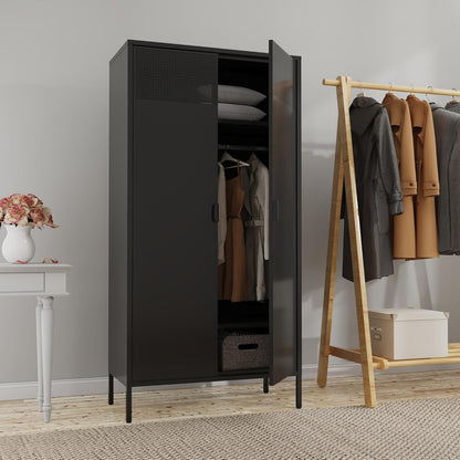 2 Door Storage Sideboard Metal Storage Cabinet with 2 Adjustable Shelf