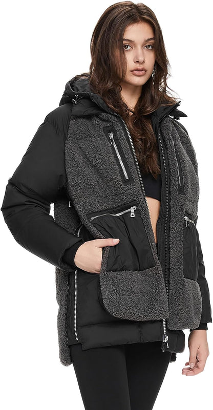 Women’s Thickened Hooded Down Coat Winter Puffer Jacket
