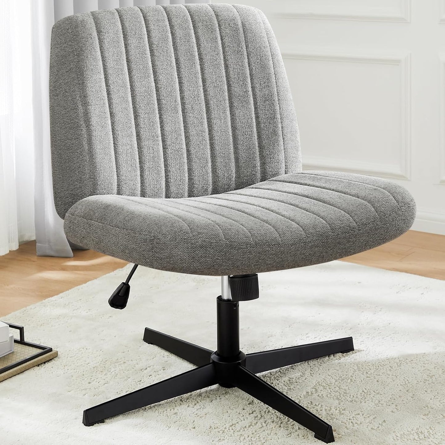 DUMOS Criss Cross Chair Legged Office Wide Comfy Desk Seat