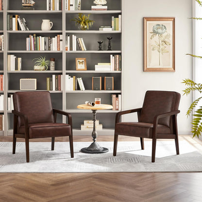 Yaheetech Accent Chair Armchair with Strong Wood Frame