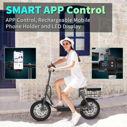 Electric Scooter for Adults 8.5/10/14" Tires, 19/22Mph, 350W/500W Motor