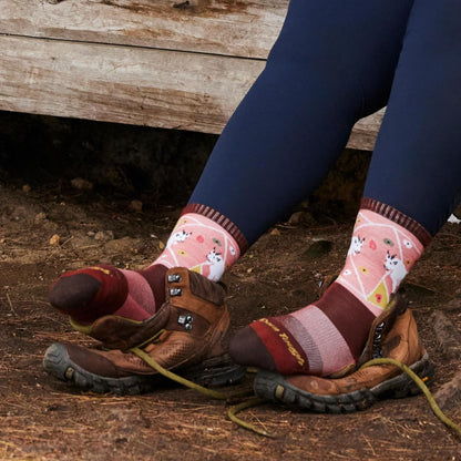 Darntough Women's Critter Club Micro Crew Lightweight with Cushion Sock