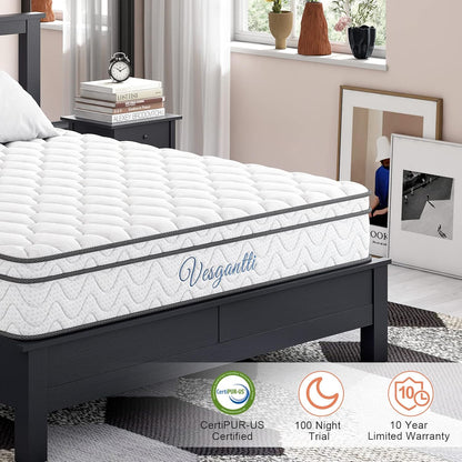 10 Inch Hybrid Mattress in a Box with Memory Foam