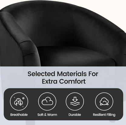 Yaheetech Accent Barrel Chair Boucle Fabric Club Chair