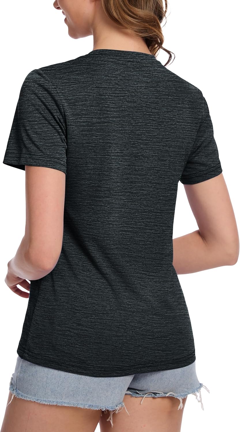 Women's Short Sleeve T Shirts UPF 50+ Sun Protection Athletic Running Workout Tee Tops