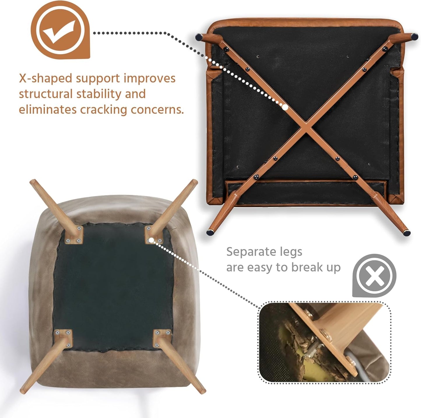 Yaheetech Accent Chair Living Room Chair Brown