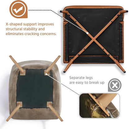 Yaheetech Accent Chair Living Room Chair Brown