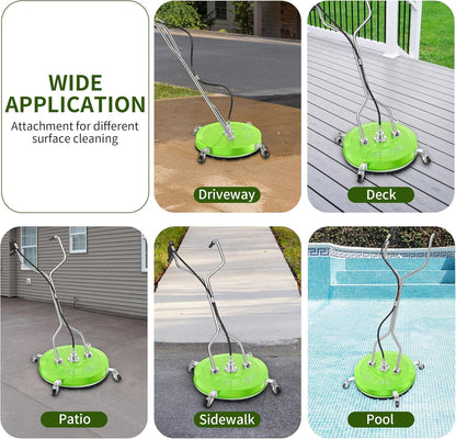 14" Pressure Washer Surface Cleaner with 4 Wheels