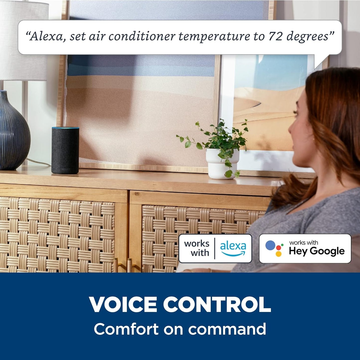 12,000 BTU Window AC Wi-Fi Enabled Cools up to 550 Sq.Ft Remote & App Control Easy Install