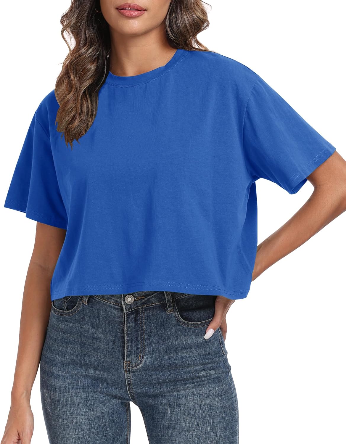 Women's Oversized Workout Cropped T Shirts