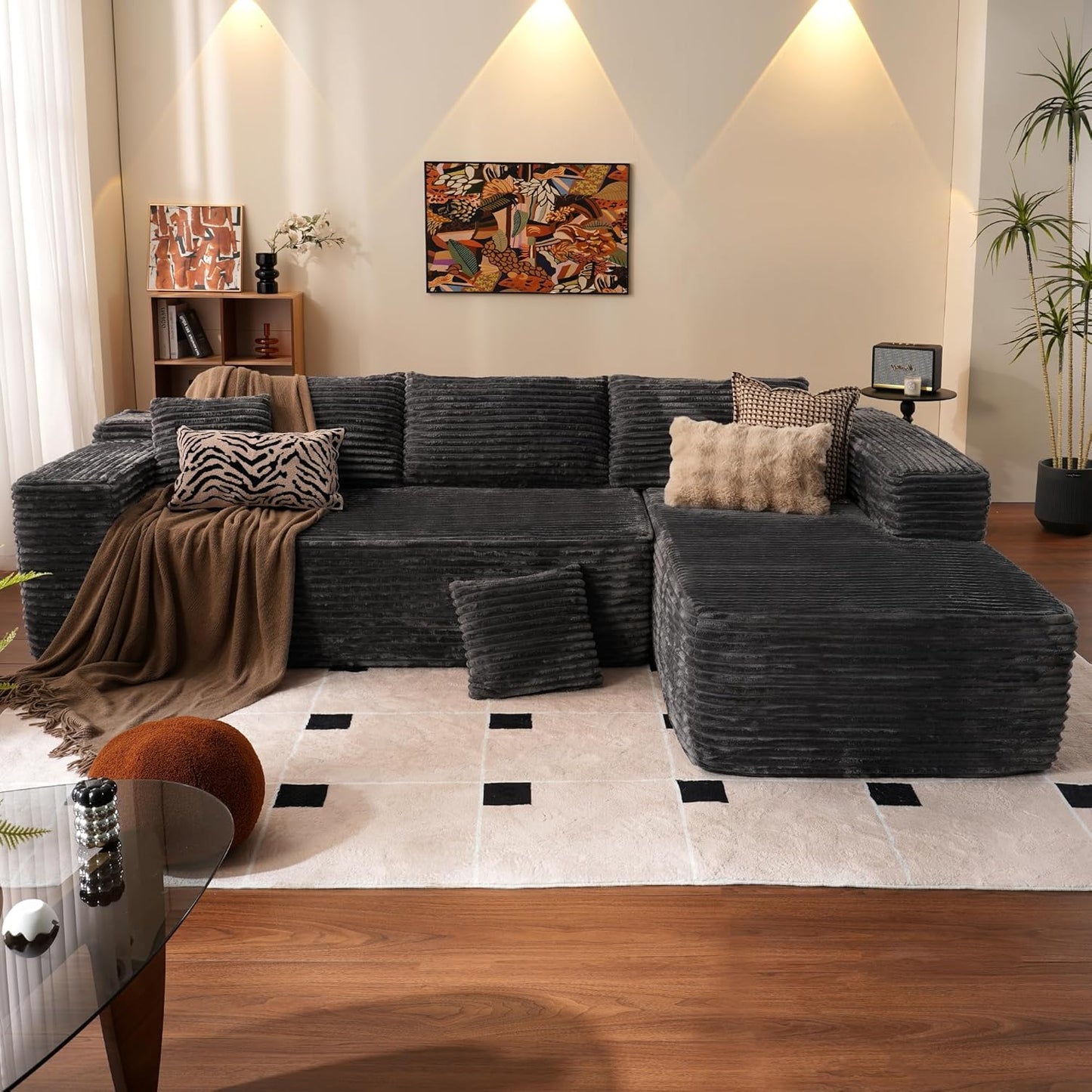 104" Cloud Sectional Couch with L-Shape Chaise