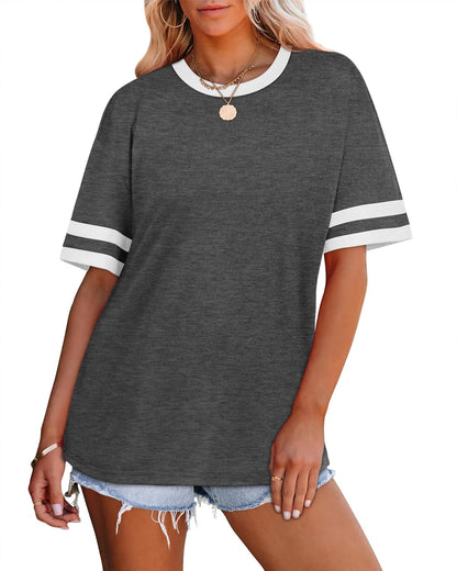 Womens T Shirts Loose Fit Short Sleeve Tees