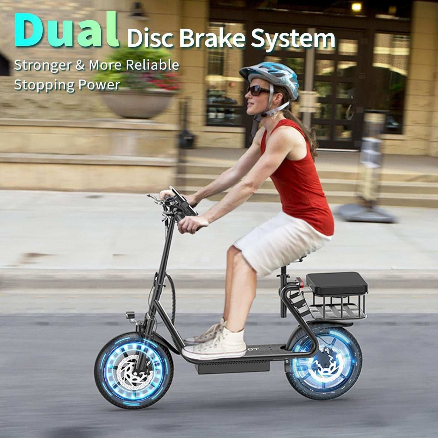 Electric Scooter for Adults 8.5/10/14" Tires, 19/22Mph, 350W/500W Motor