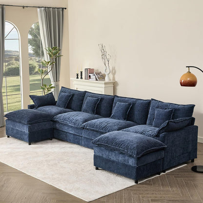 108" U Shaped Couch Modular Sectional Sofa