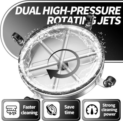 14" Pressure Washer Surface Cleaner with 4 Wheels