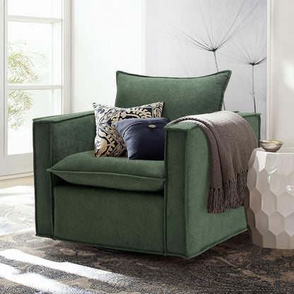 COLAMY Swivel Accent Chair Set 34 Inches Wide Upholstered Arm Chair