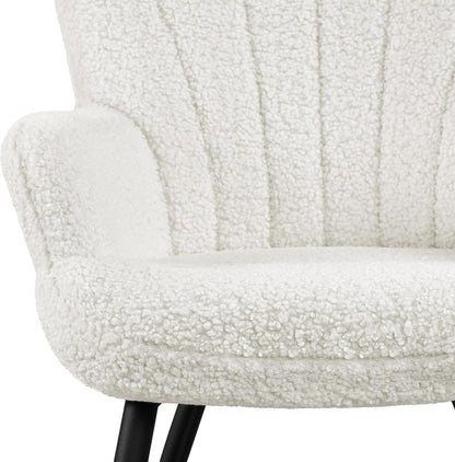 Yaheetech PU Leather Armchair Modern Accent Chair with Metal Legs