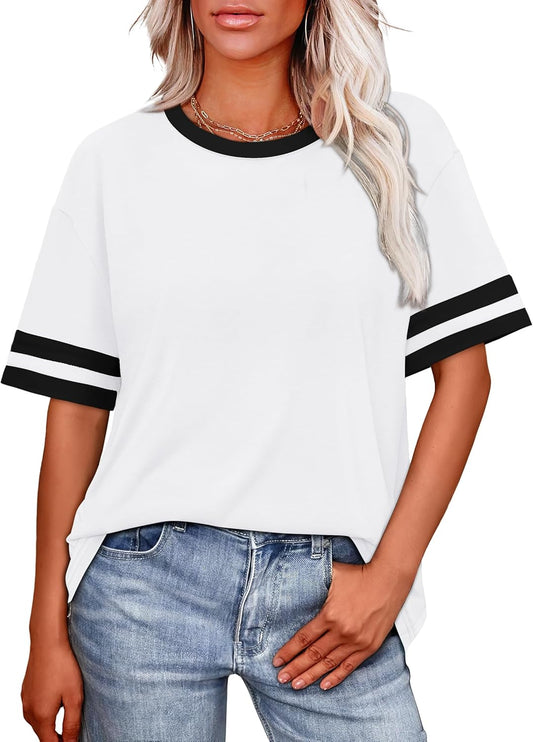 Womens T Shirts Loose Fit Short Sleeve Tees