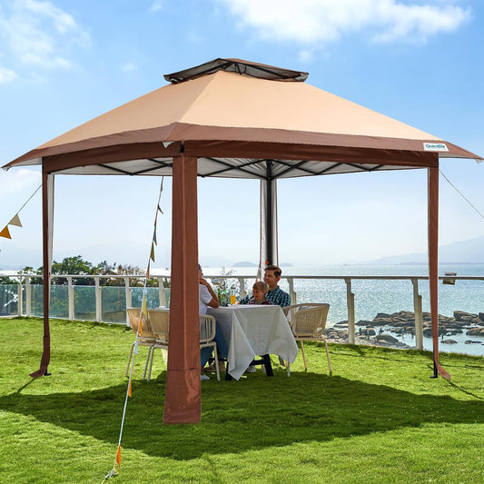 10x10FT Instant Canopy Tent – UV Protective Pop-Up Shelter for Backyard Patio or Camping