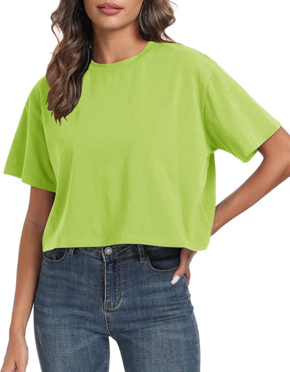 Women's Oversized Workout Cropped T Shirts