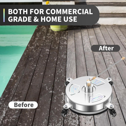 14" Pressure Washer Surface Cleaner with 4 Wheels