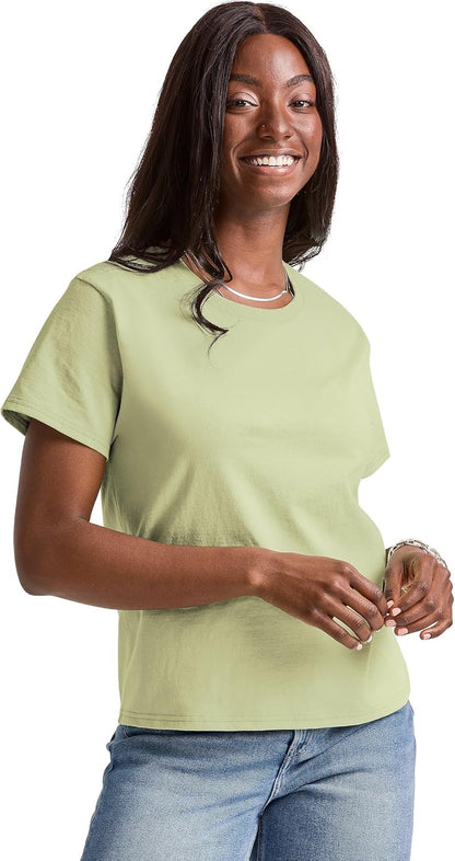 Cotton Crewneck Tee, Classic Fit T-Shirt for Women