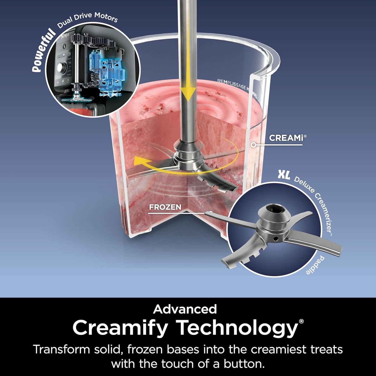 Ninja NC301 CREAMi Ice Cream Maker, for Gelato, Mix-ins, Milkshakes, Sorbet, Smoothie Bowls & More