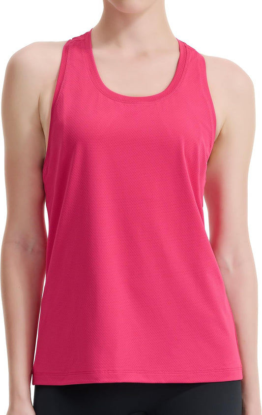 Womens Racerback Workout Tank Tops Lightweight for Running Yoga Gym Casual