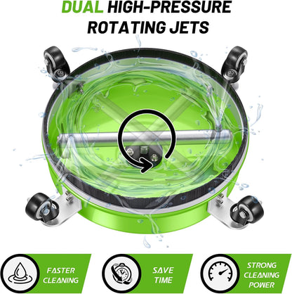 14" Pressure Washer Surface Cleaner with 4 Wheels
