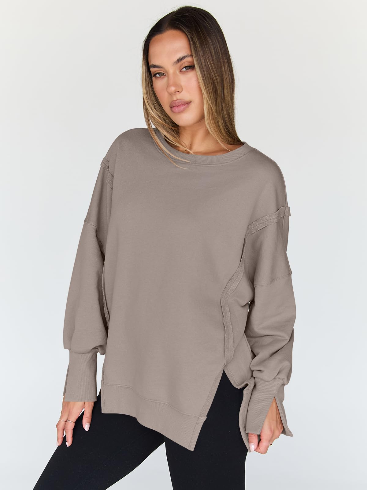 Womens Oversized Sweatshirts Hoodies Crewneck Shirts Fall Outfits
