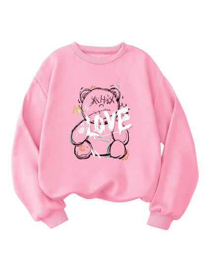 Women's Letter Graphic Print Long Sleeve Sweatshirt Pullover Tops