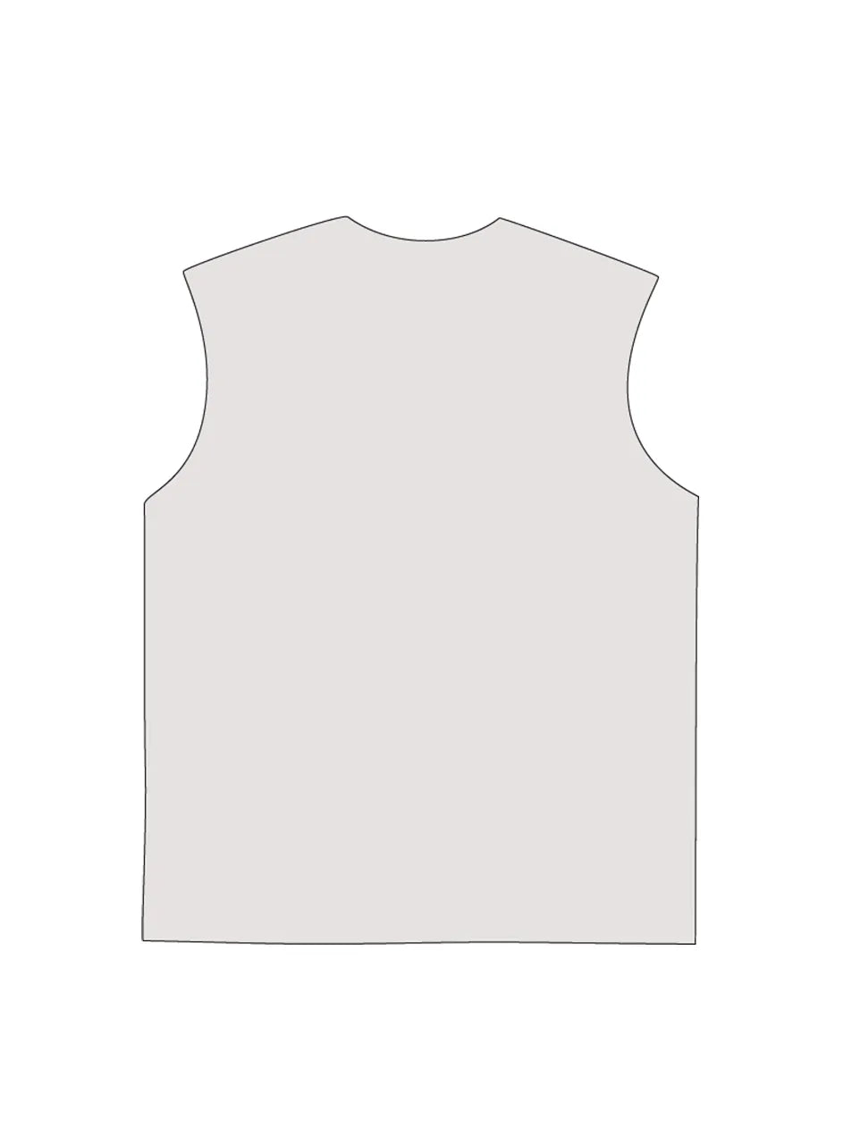 230g Cotton Cartoon Devil Wash Old Sleeveless T-shirt