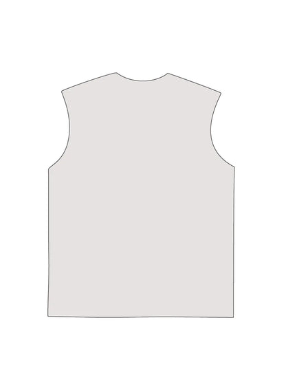 230g Cotton Cartoon Devil Wash Old Sleeveless T-shirt