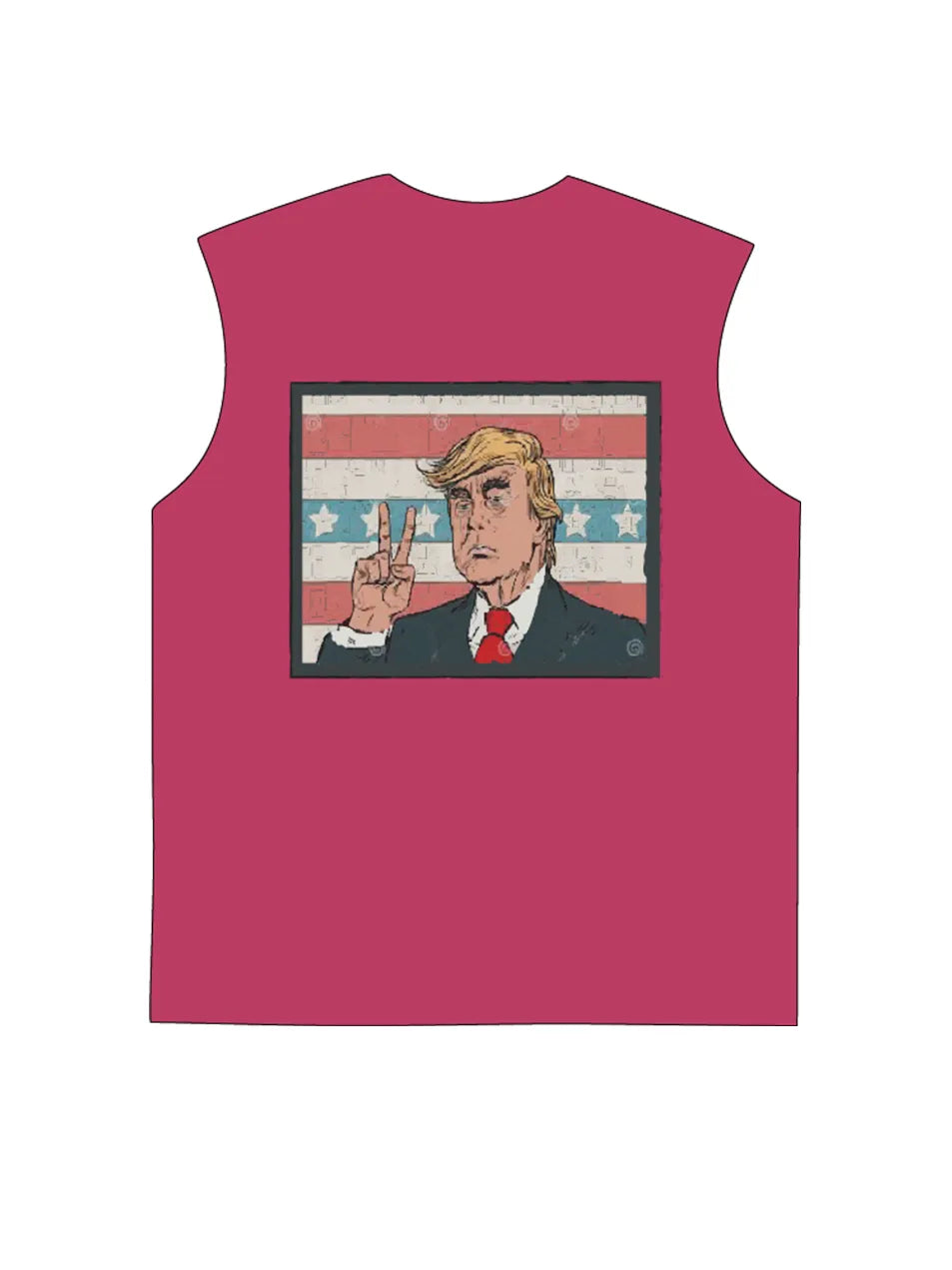 230g Cotton MAGA Printed Wash Old Sleeveless T-shirt