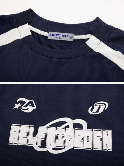 Oversized T Shirt Men 90s Shirt Unisex Streetwear Contrast Color Graphic Tees