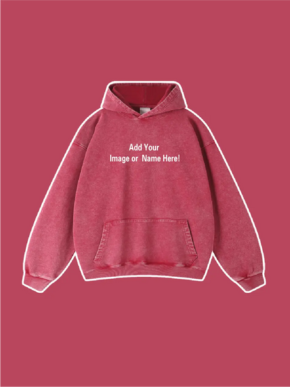Custom Washed Vintage Kangaroo Pocket Hoodie