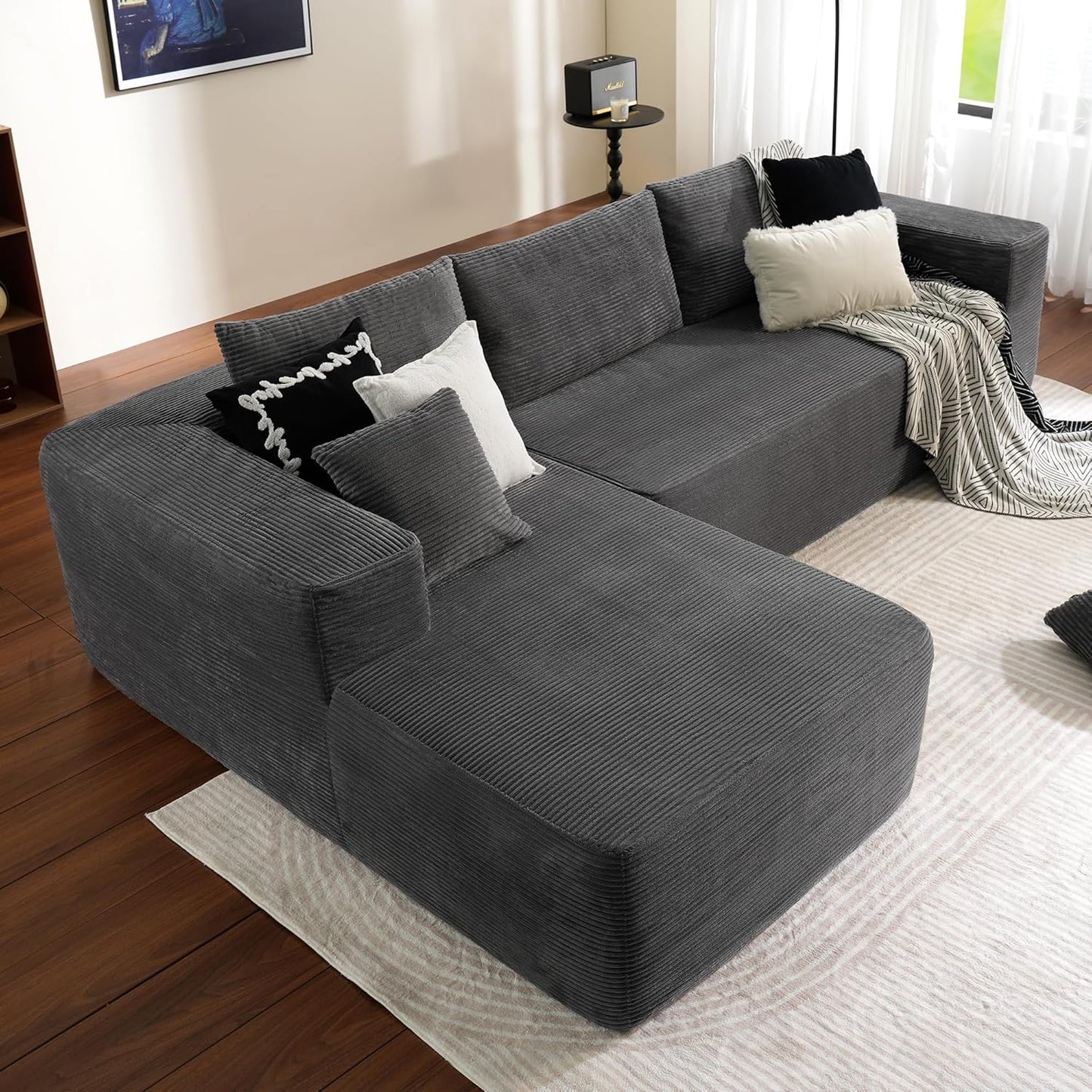 104" Cloud Sectional Couch with L-Shape Chaise