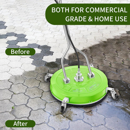 14" Pressure Washer Surface Cleaner with 4 Wheels