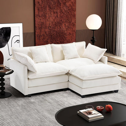 146" U-Shaped Modern Sofa Modular Sectional Cloud Couch