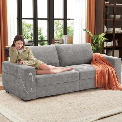 146" U-Shaped Modern Sofa Modular Sectional Cloud Couch