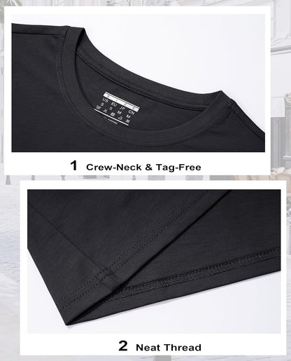 Women's Cotton T-Shirts Short-Sleeve Shirts Crew-Neck Tops