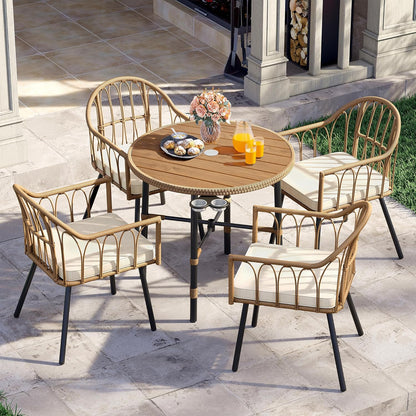 YITAHOME 5 Pieces Outdoor Patio Dining Table Chair Set