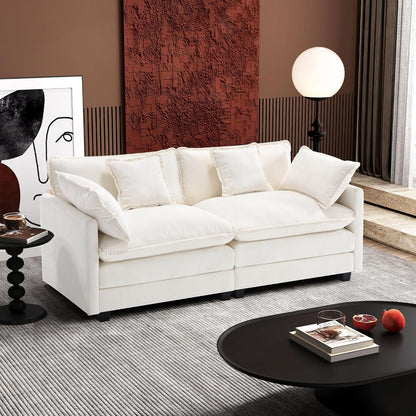 146" U-Shaped Modern Sofa Modular Sectional Cloud Couch